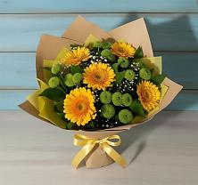Букет цветов из:  Герберы и Хризантемы в Сургуте